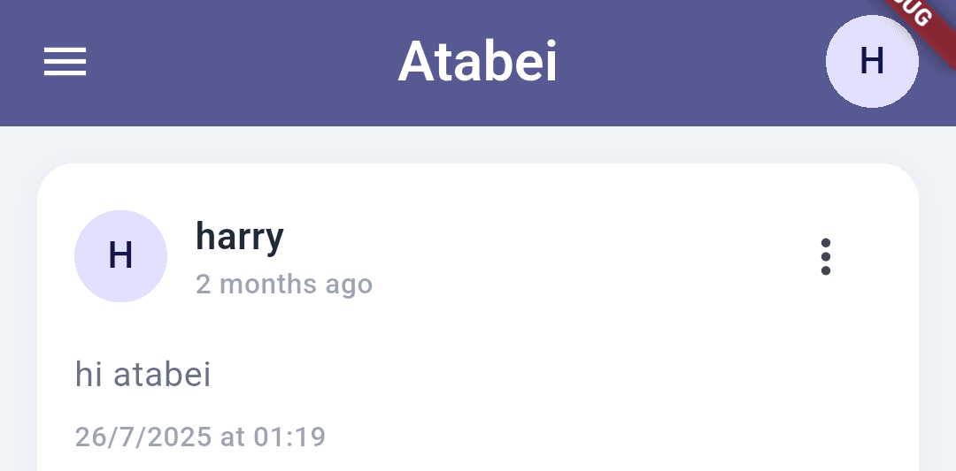 Atabei social app timeline